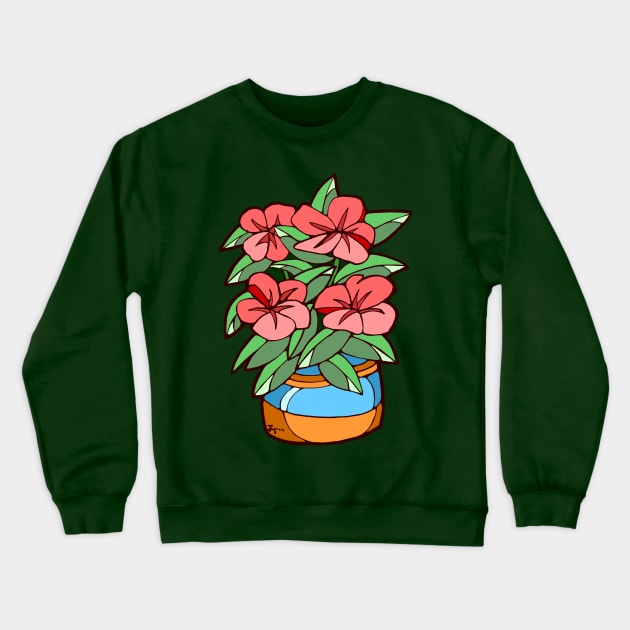 Flowering Potted Plant Crewneck Sweatshirt by Julia Moon